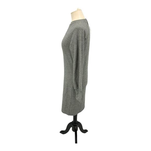 Steve Madden Gray Crissy Long Sleeve Rib Sweater Dress Medium NWT - Picture 4 of 10